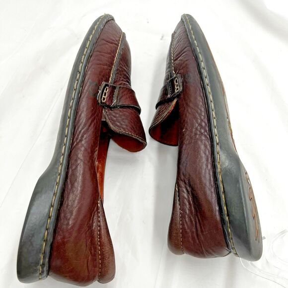 Born Women's Brown Leather Slip On Loafers Shoes Size 9 - Picture 8 of 9